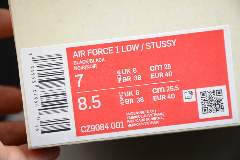 Stussy x NK Air Force 1 Triple Black
