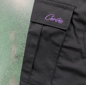 Calça Corteiz Guerillaz Cargo Black/Purple