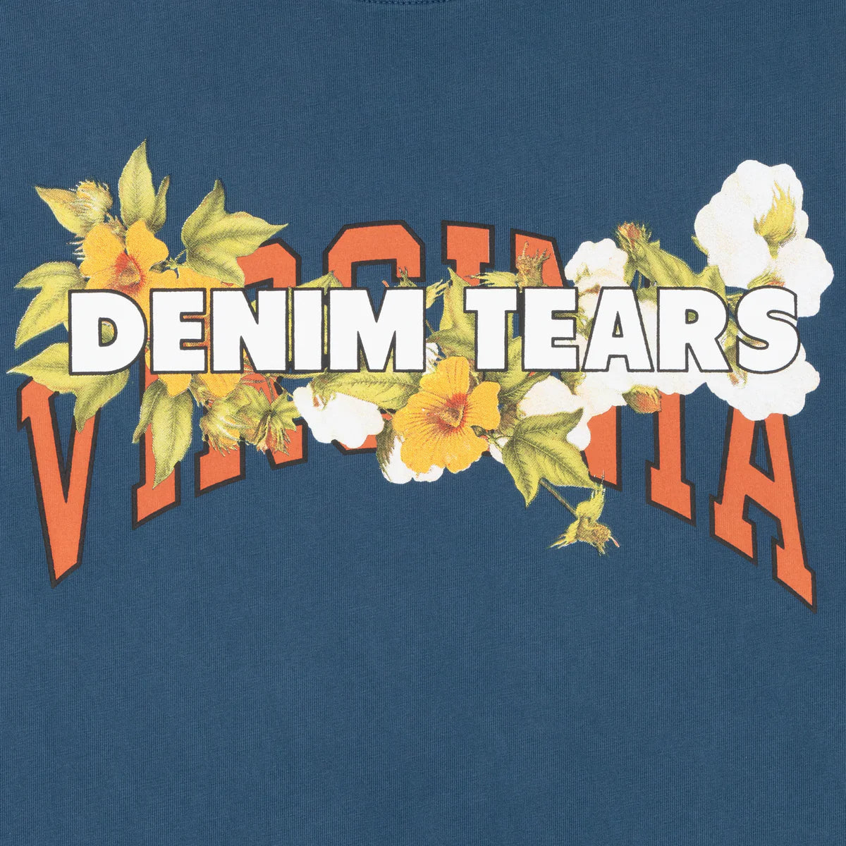 Camiseta Denim Tears "The Virginia 1619" Azul Marinho - MOLINS COMPANY