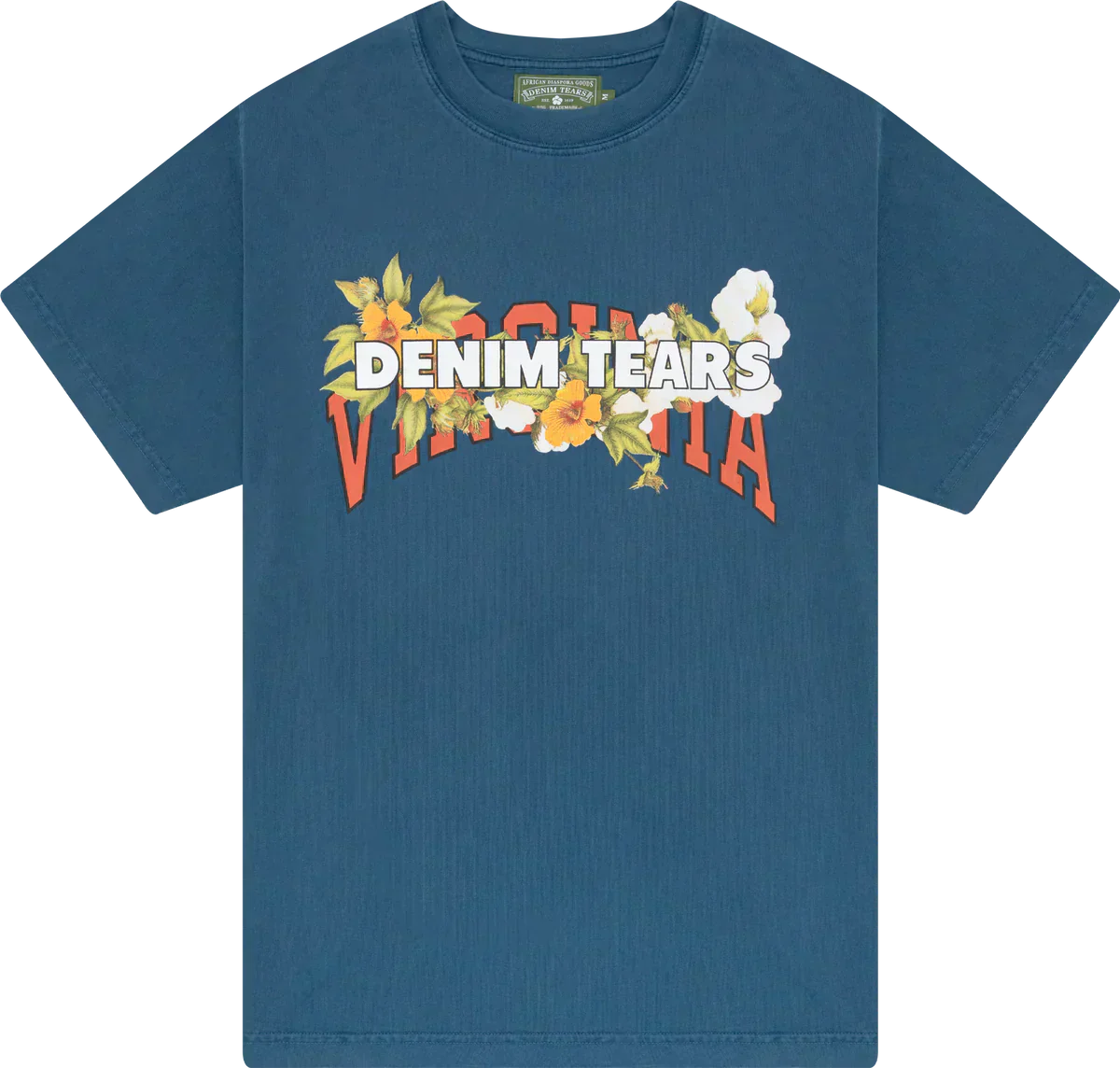 Camiseta Denim Tears "The Virginia 1619" Azul Marinho - MOLINS COMPANY