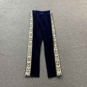 Conjunto Casablanca Veludo Logo Azul
